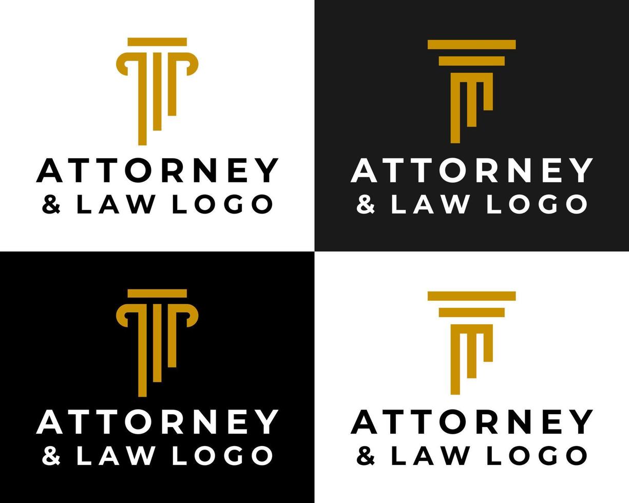 brev m monogram advokat och lag logotyp design. vektor