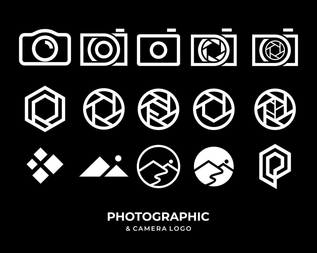 fotografi kamera logotyp design. vektor