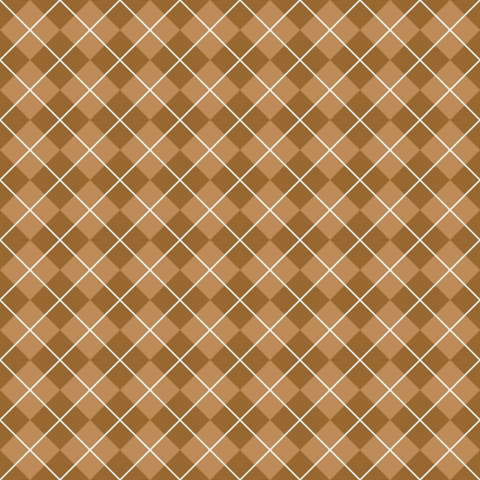 enkel brun sömlös argyle mönster vektor
