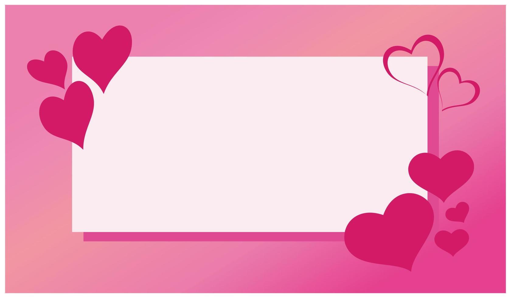valentinstaghintergrund mit herzen und platz für ihren text. rosa hintergrund für valentinstaggrußkartendesign. Design für die Zuneigung von Familie und Partner vektor