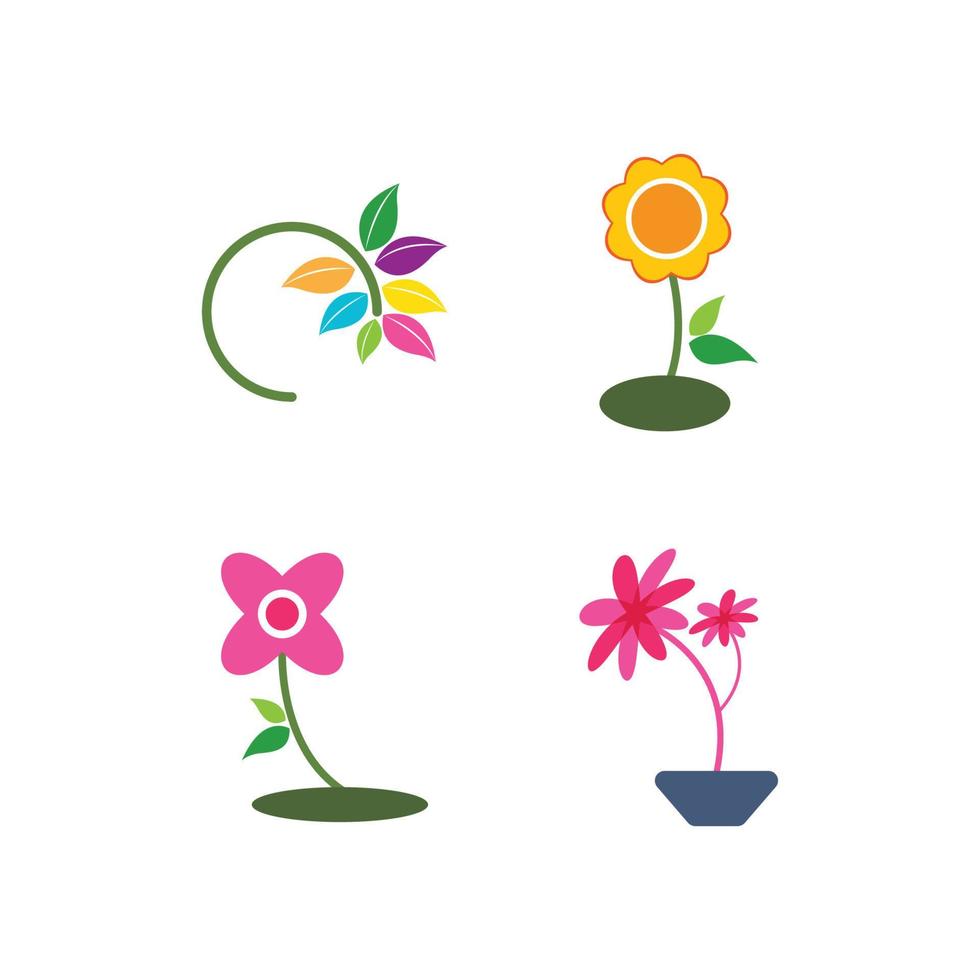 blomma logotyp mall vektor