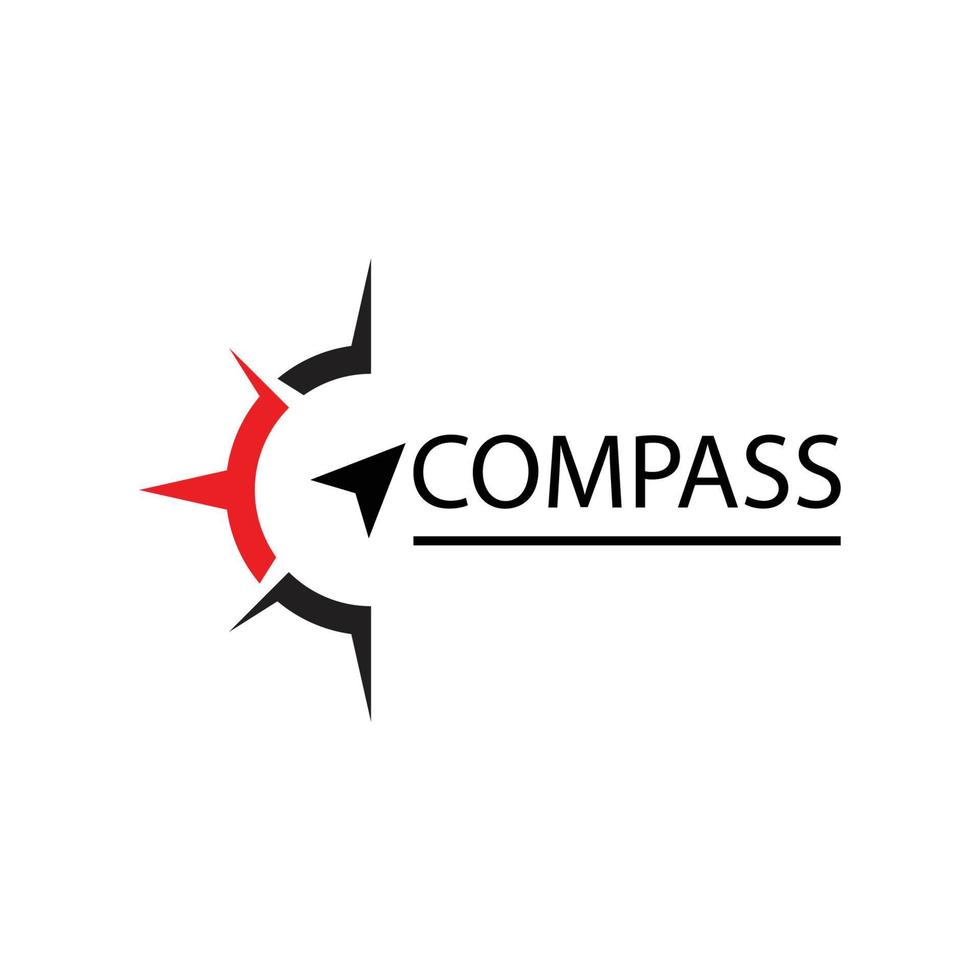 kompass logotyp mall vektor