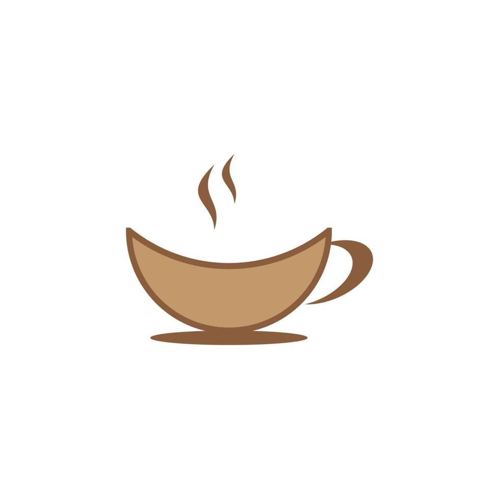 kaffeglas logotyp vektor