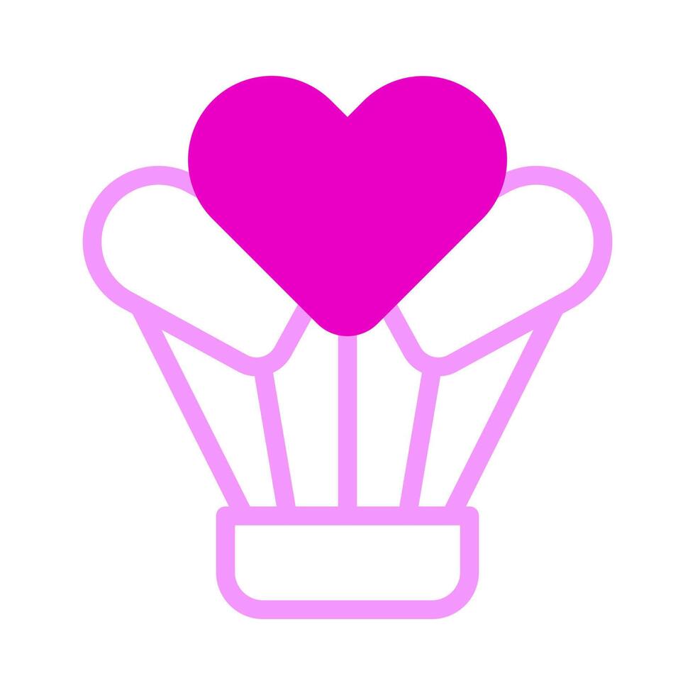 Luftballon-Symbol Duoton rosa Stil Valentinstag Illustration Vektorelement und Symbol perfekt. vektor