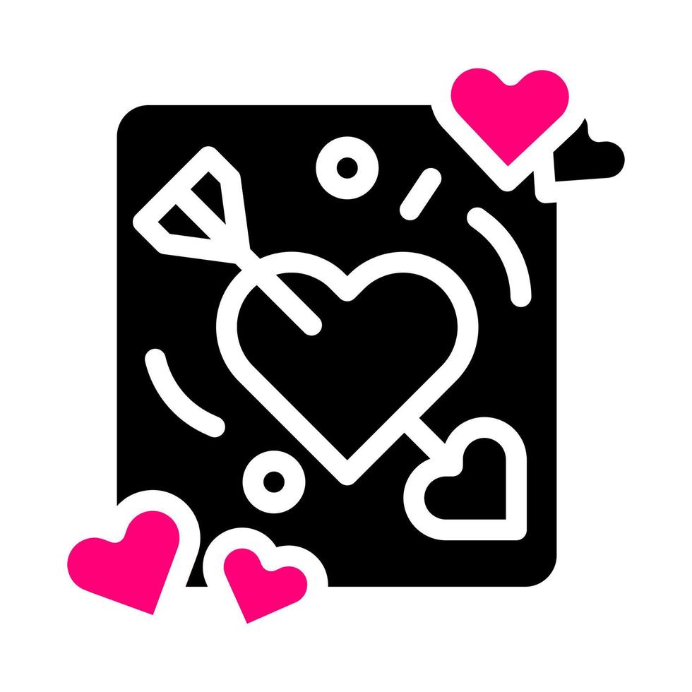 Pfeilsymbol solide schwarz rosa Stil Valentinstag Illustration Vektorelement und Symbol perfekt. vektor