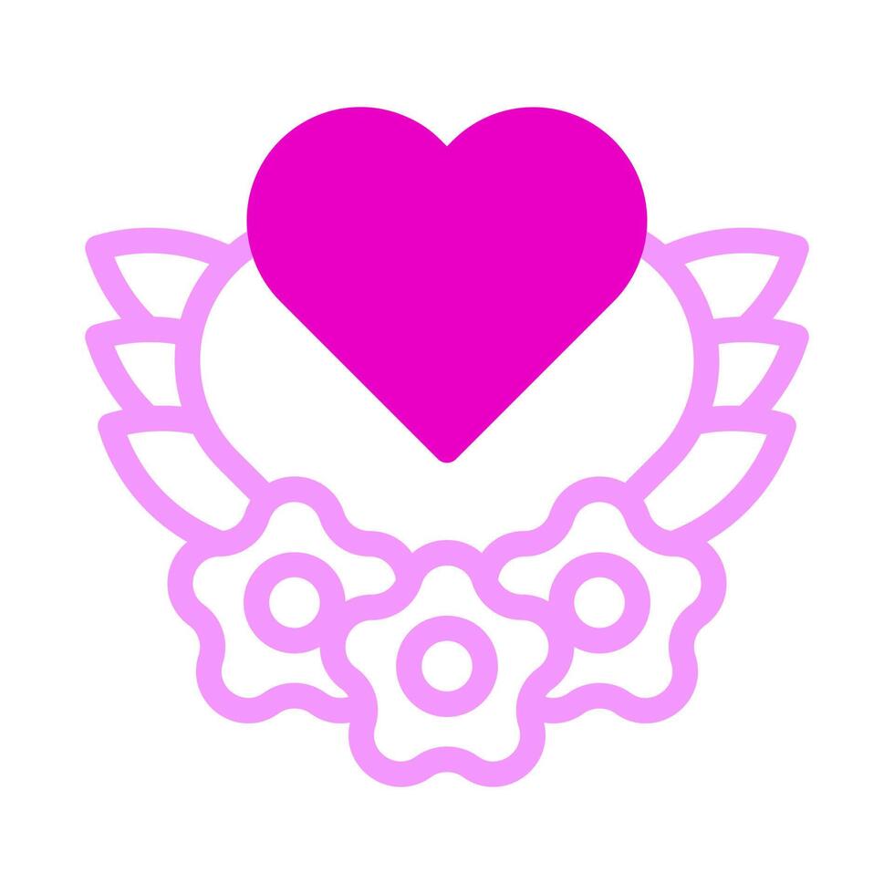 herz symbol duoton rosa stil valentine illustration vektorelement und symbol perfekt. vektor