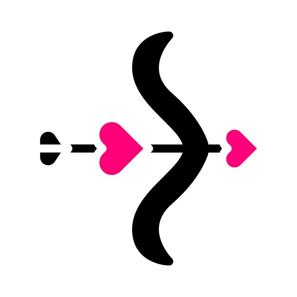 pil ikon fast svart rosa stil valentine illustration vektor element och symbol perfekt.