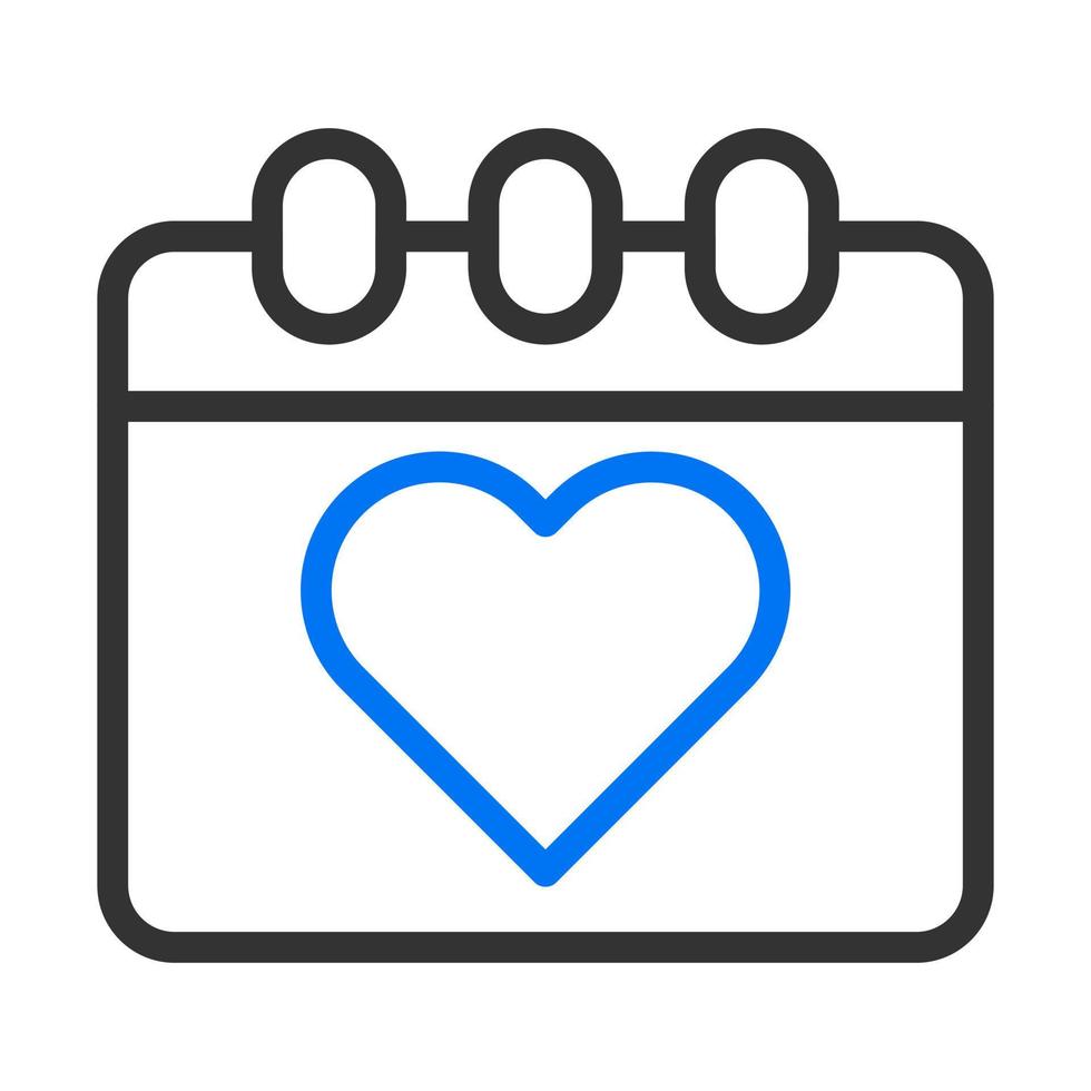 ikon blå grå stil valentine illustration vektor element och symbol perfekt.