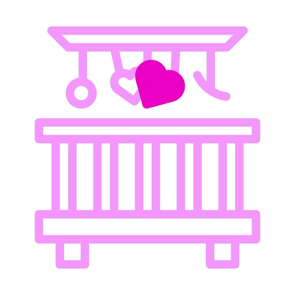 säng ikon duotone rosa stil valentine illustration vektor element och symbol perfekt.