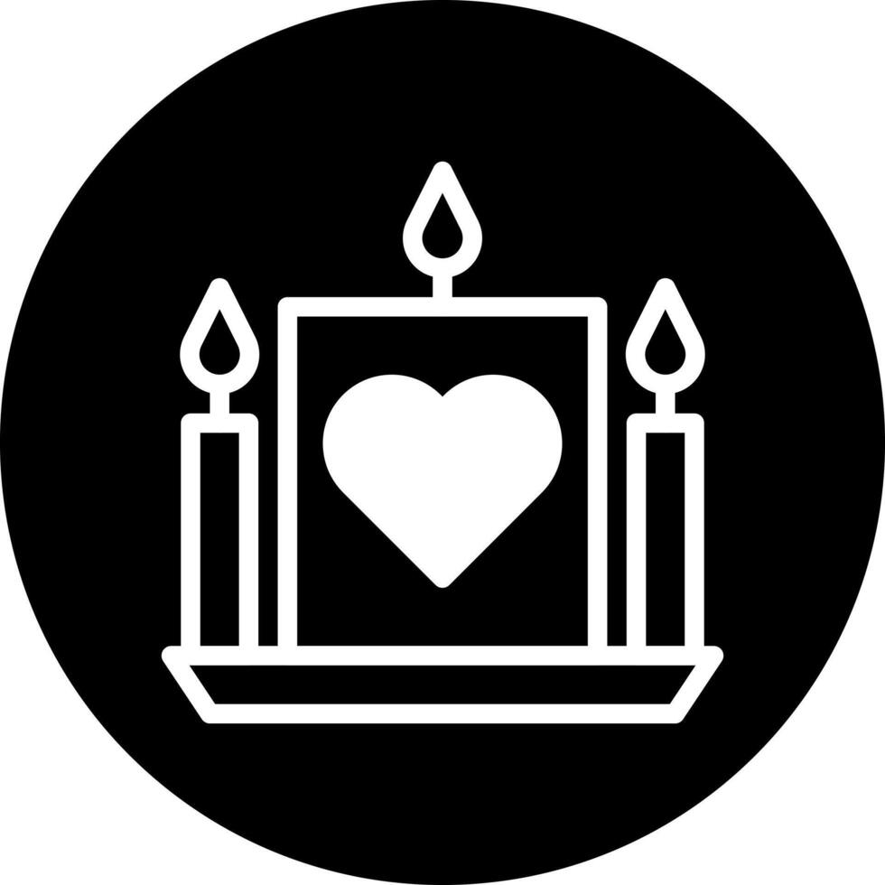 ljus ikon fylld svart vit stil valentine illustration vektor element och symbol perfekt.