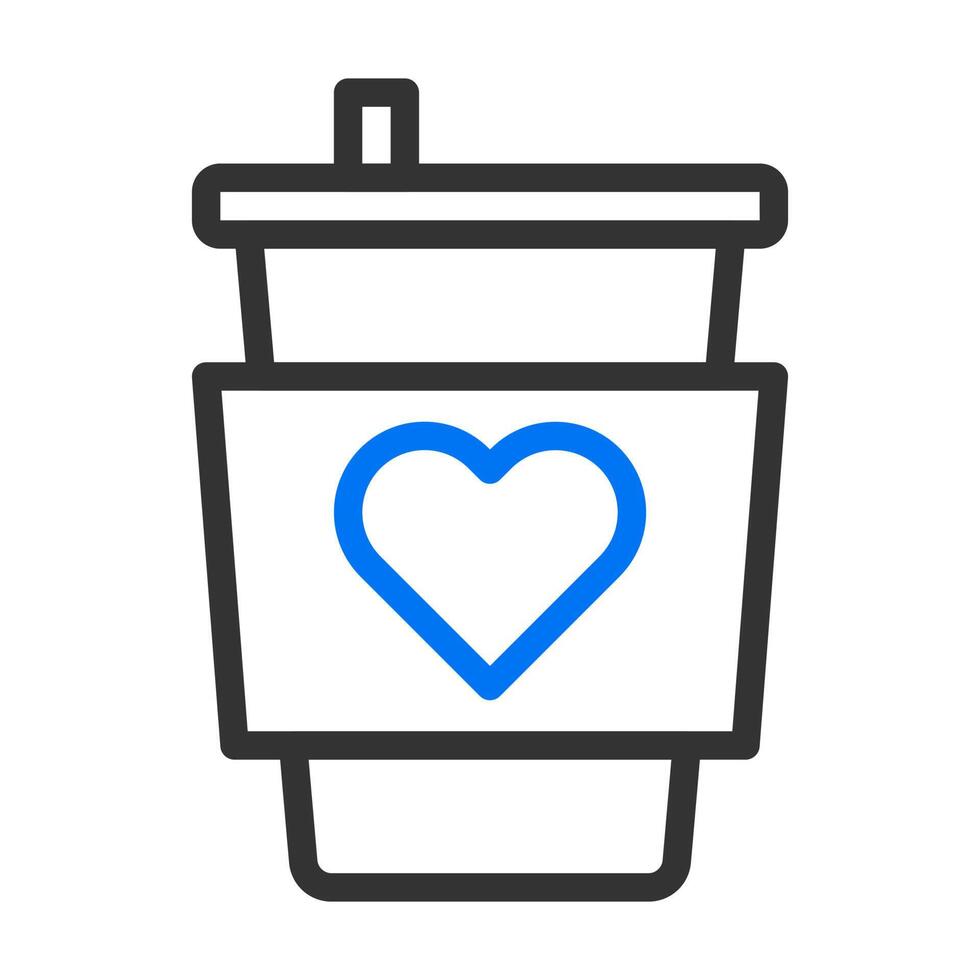 tassensymbol blau grau stil valentine illustration vektorelement und symbol perfekt. vektor