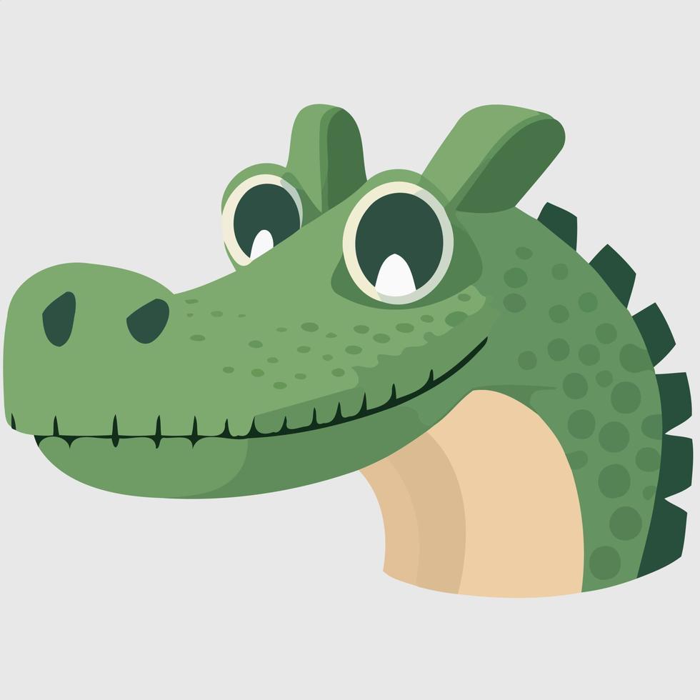 djur- ansikte reptil krokodil vektor