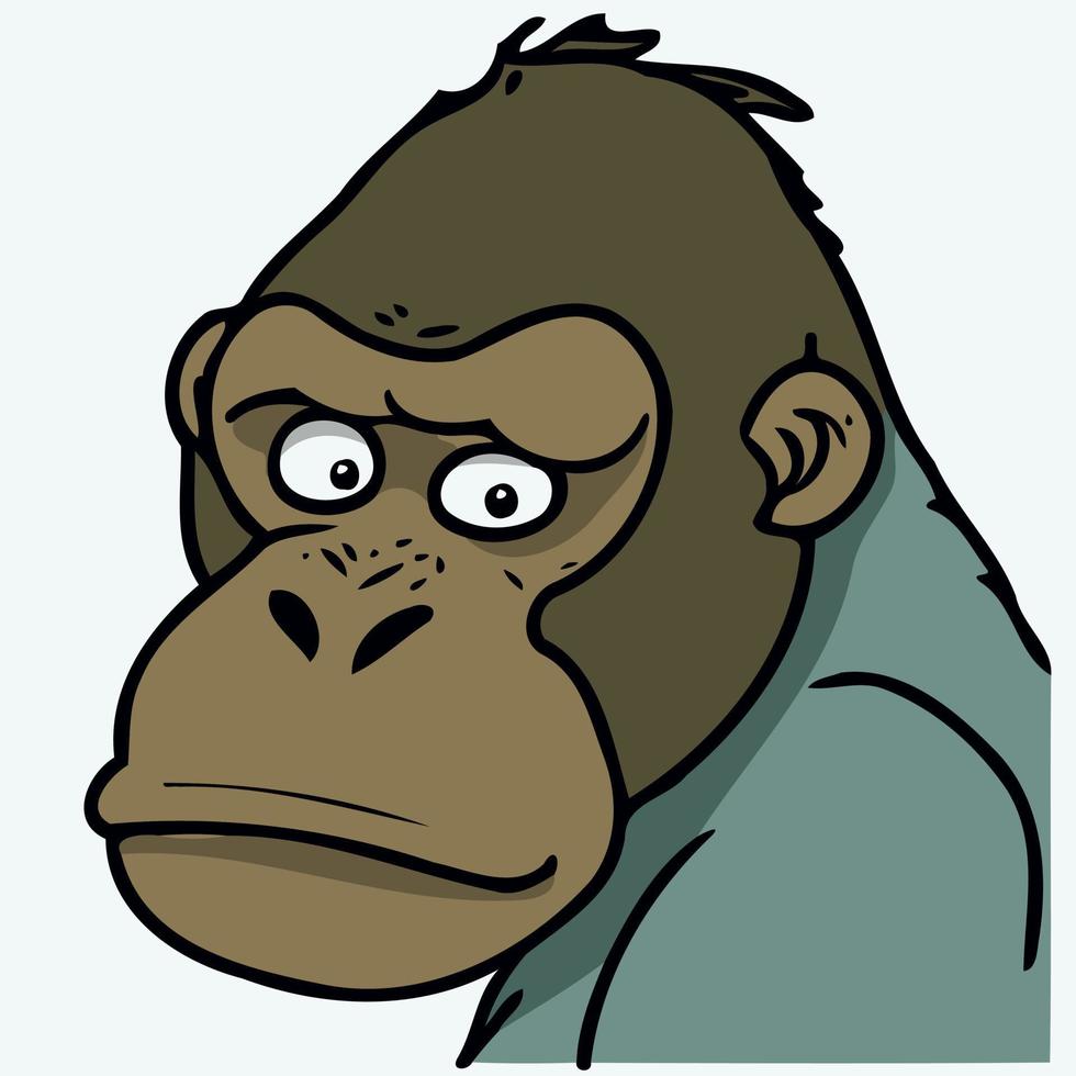 djur- huvud däggdjur primat gorilla vektor