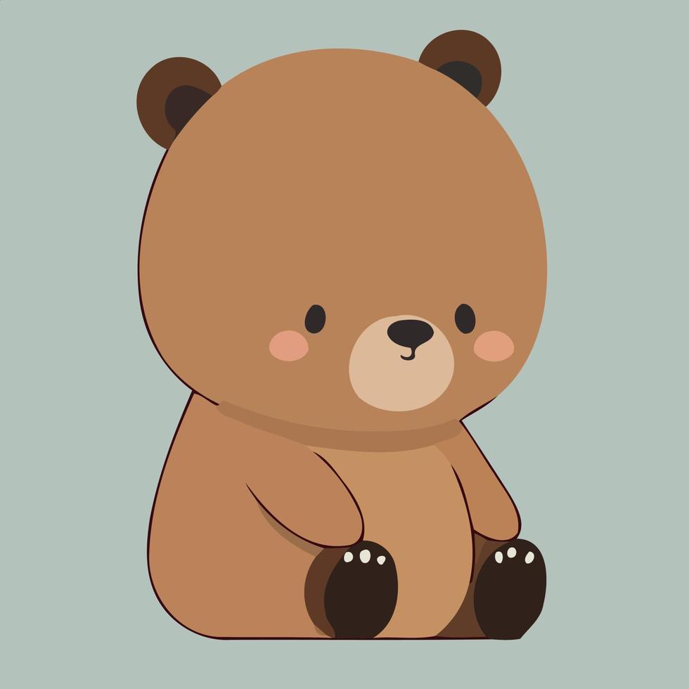 brun Björn däggdjur djur- kropp vektor