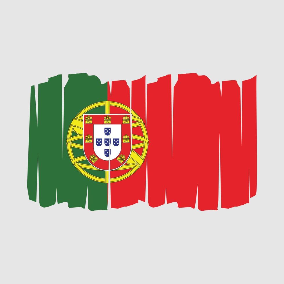 Portugal Flagge Pinsel vektor