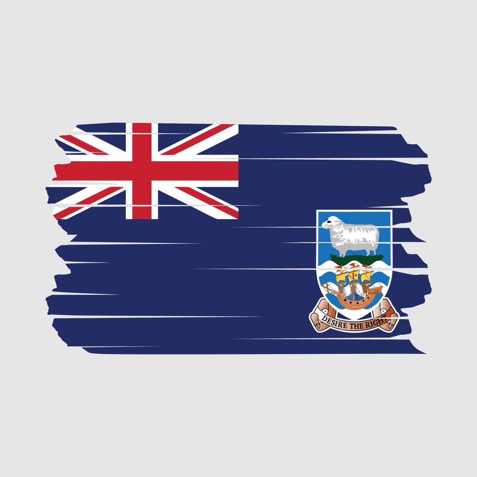 Pinsel mit Falkland-Flagge vektor