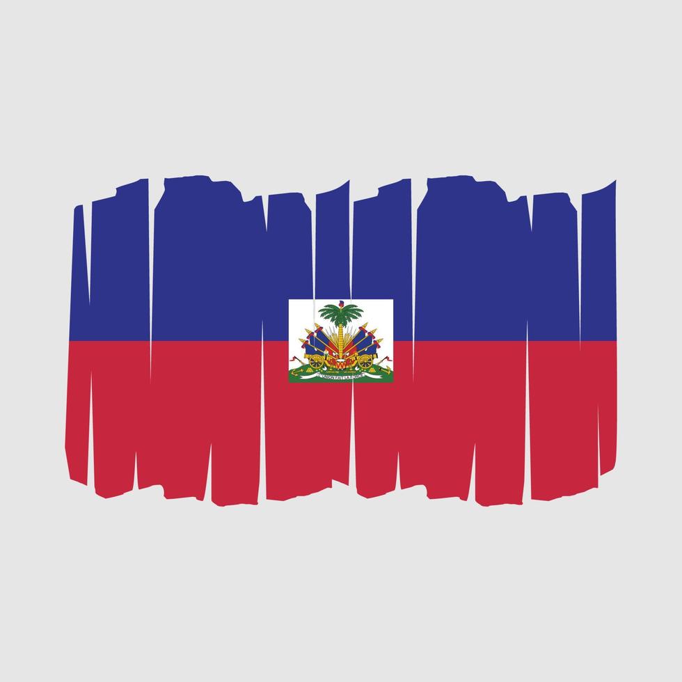 haiti flagge bürste vektor