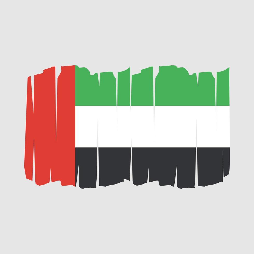 Bürste der Flagge der Vereinigten Arabischen Emirate vektor