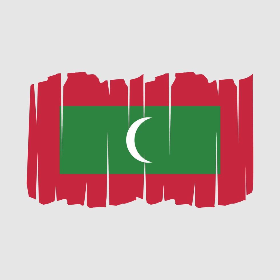 maldivernas flaggborste vektor