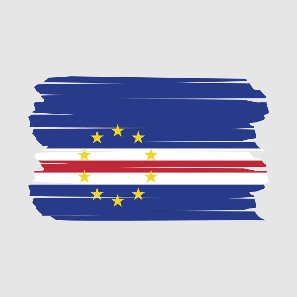Bürste der Kap-Verde-Flagge vektor
