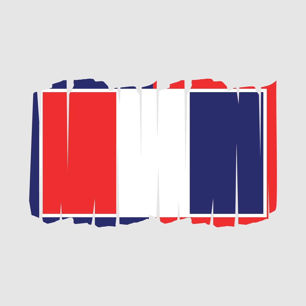 Frankreich Flagge Pinsel vektor