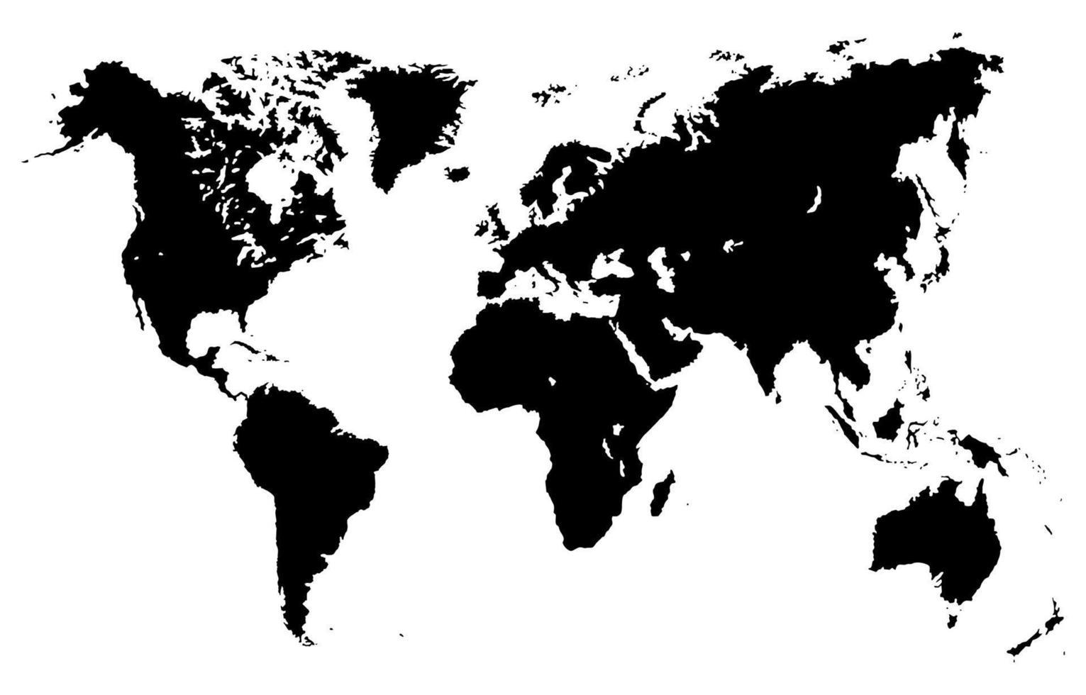 Schwarz-Weiß-Weltkartenhintergrund vektor