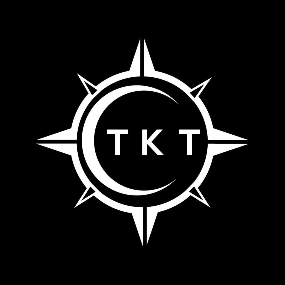 tkt abstrakt teknologi logotyp design på svart bakgrund. tkt kreativ initialer brev logotyp begrepp. vektor