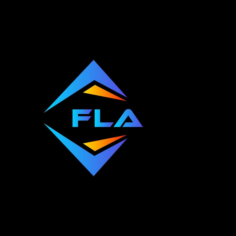 fla abstrakt teknologi logotyp design på svart bakgrund. fla kreativ initialer brev logotyp begrepp. vektor