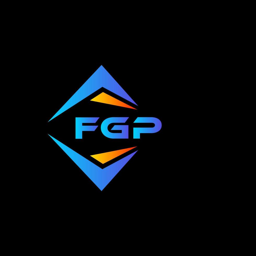 fgp abstraktes Technologie-Logo-Design auf weißem Hintergrund. fgp kreatives Initialen-Buchstaben-Logo-Konzept. vektor