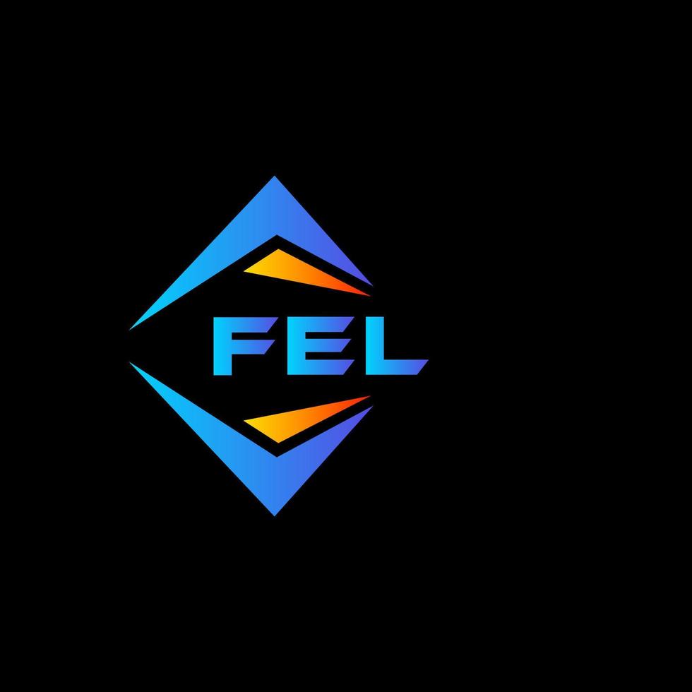 Fel abstraktes Technologie-Logo-Design auf weißem Hintergrund. Fel kreative Initialen schreiben Logo-Konzept. vektor