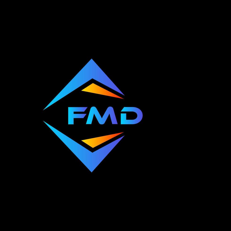 fmd abstraktes Technologie-Logo-Design auf schwarzem Hintergrund. fmd kreatives Initialen-Buchstaben-Logo-Konzept. vektor