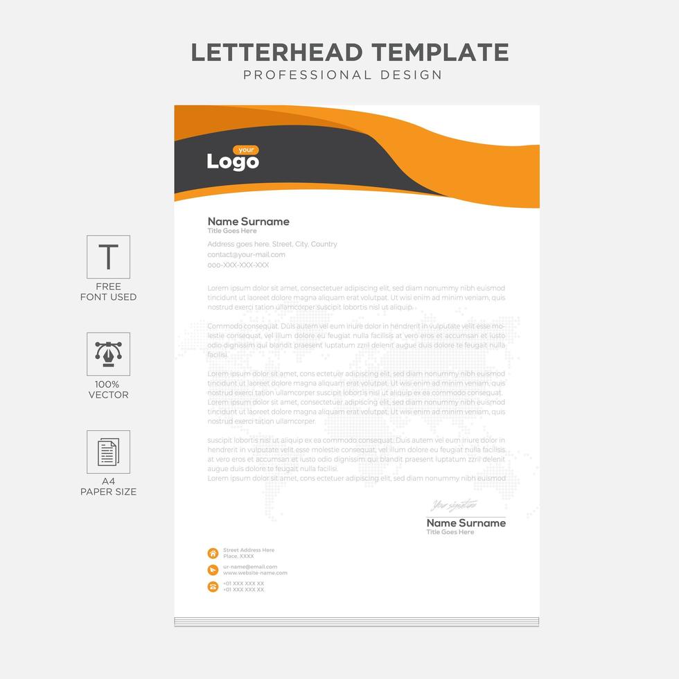 elegant brevpappermalldesign i minimalistisk stil vektor