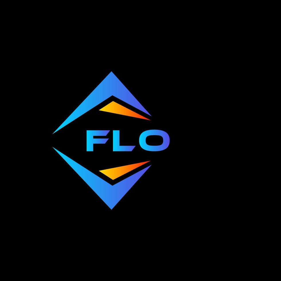 flo abstraktes Technologie-Logo-Design auf schwarzem Hintergrund. flo kreative Initialen schreiben Logo-Konzept. vektor