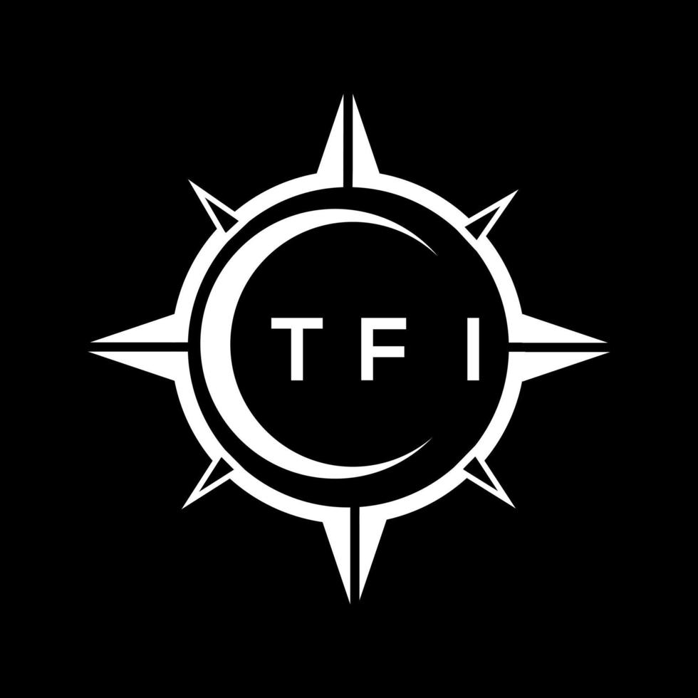 tfi abstrakt teknologi logotyp design på svart bakgrund. tfi kreativ initialer brev logotyp begrepp. vektor