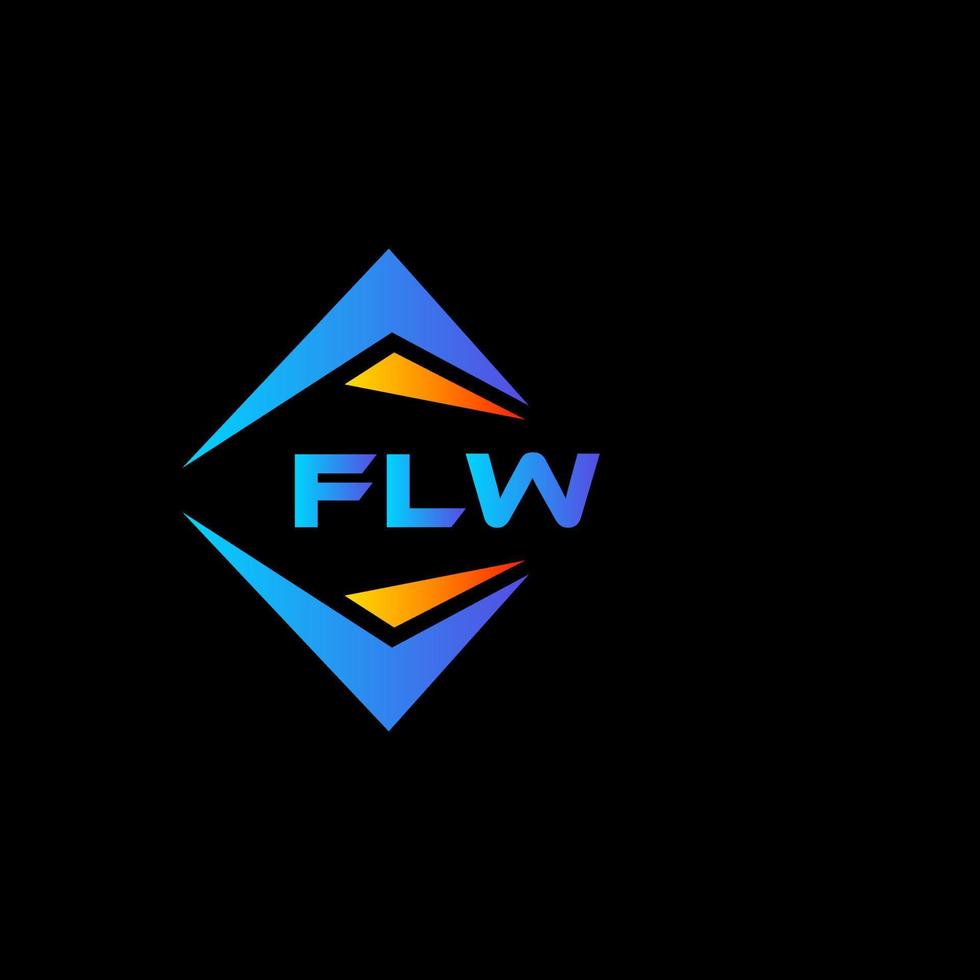 flw abstrakt teknologi logotyp design på svart bakgrund. flw kreativ initialer brev logotyp begrepp. vektor