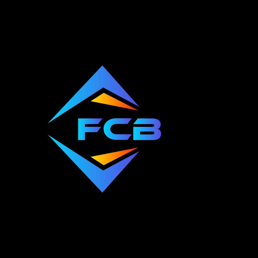 fcb abstraktes technologielogodesign auf weißem hintergrund. fcb kreative Initialen schreiben Logo-Konzept. vektor