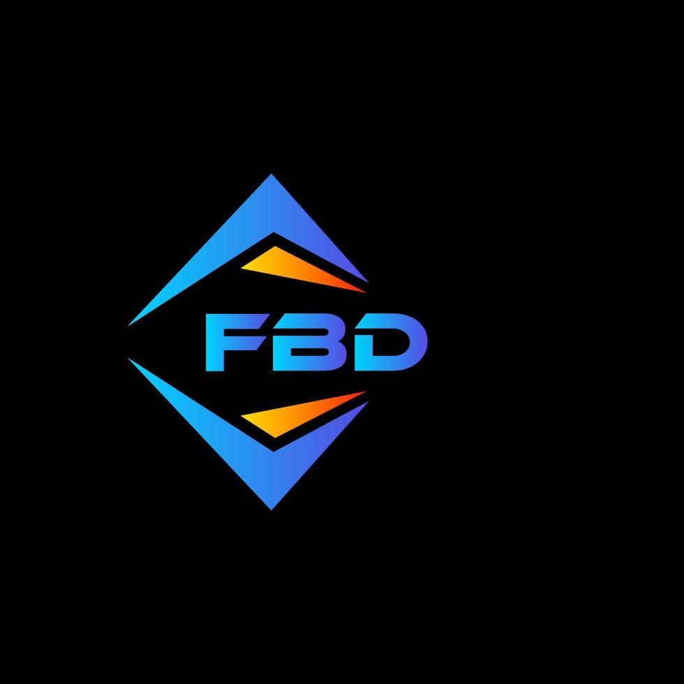 fbd abstraktes Technologie-Logo-Design auf weißem Hintergrund. fbd kreative Initialen schreiben Logo-Konzept. vektor