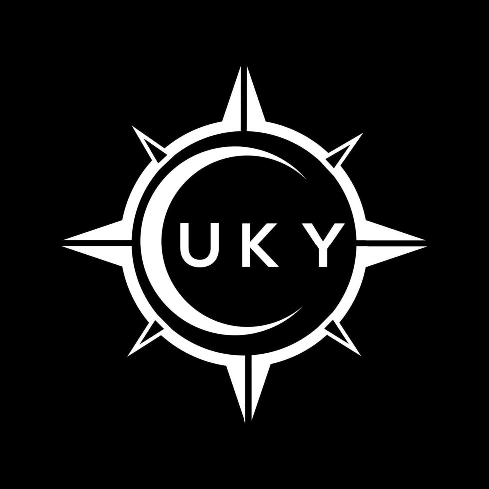 Uky abstraktes Technologie-Logo-Design auf schwarzem Hintergrund. uk kreative Initialen schreiben Logo-Konzept. vektor