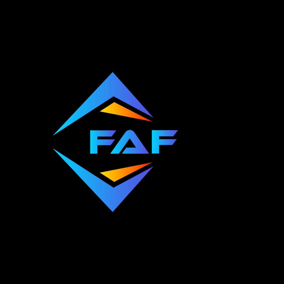 FAF abstraktes Technologie-Logo-Design auf weißem Hintergrund. faf kreative Initialen schreiben Logo-Konzept. vektor