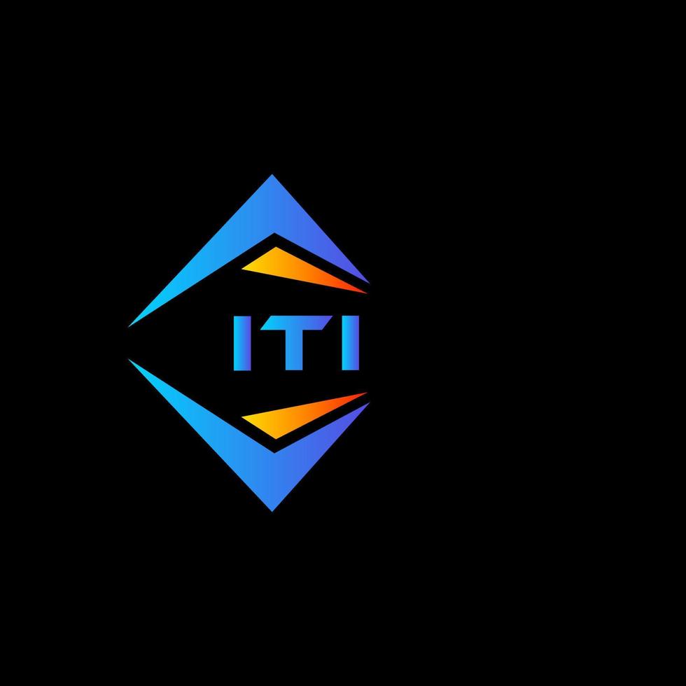 iti abstraktes Technologie-Logo-Design auf weißem Hintergrund. iti kreatives Initialen-Brief-Logo-Konzept. vektor