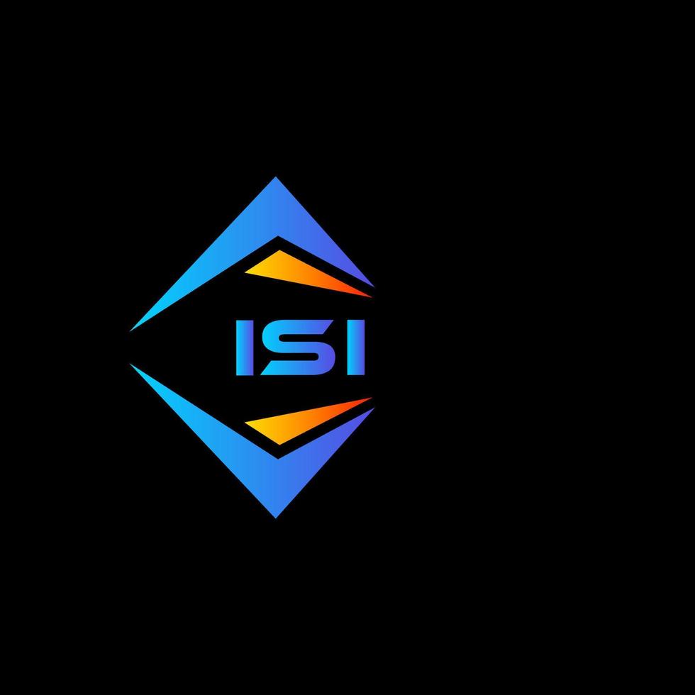 isi-abstraktes Technologie-Logo-Design auf weißem Hintergrund. isi kreatives Initialen-Buchstaben-Logo-Konzept. vektor
