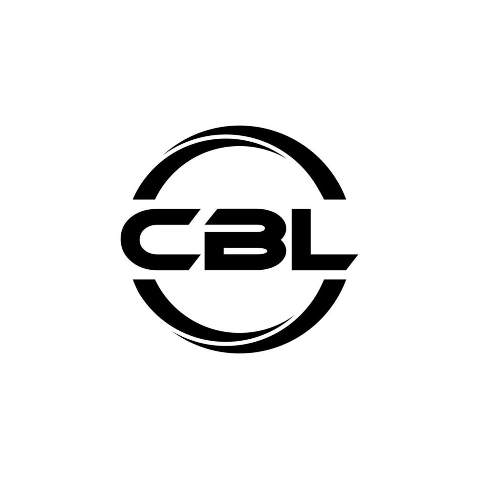 cbl brev logotyp design i illustration. vektor logotyp, kalligrafi mönster för logotyp, affisch, inbjudan, etc.