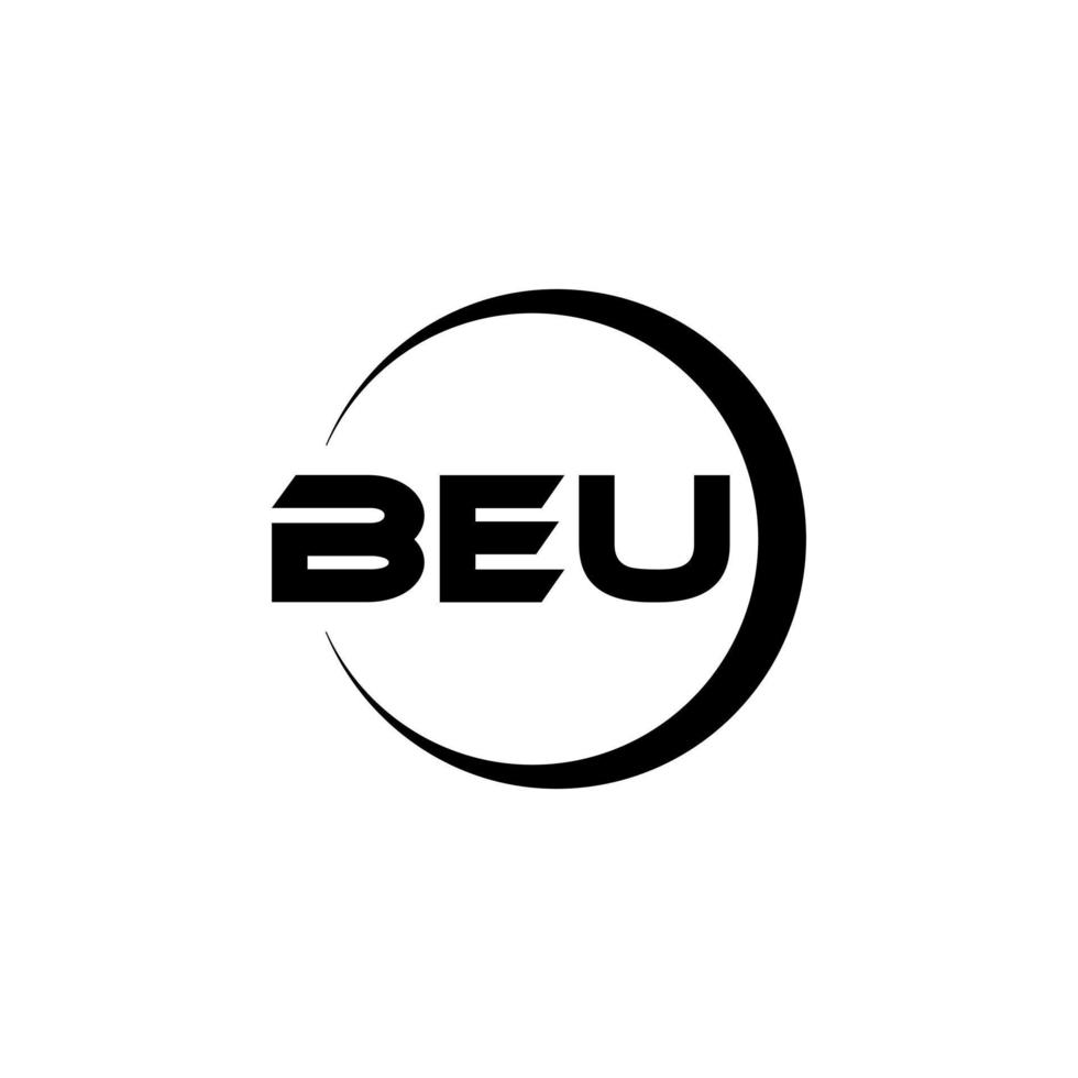 beu-Buchstaben-Logo-Design in Abbildung. Vektorlogo, Kalligrafie-Designs für Logo, Poster, Einladung usw. vektor