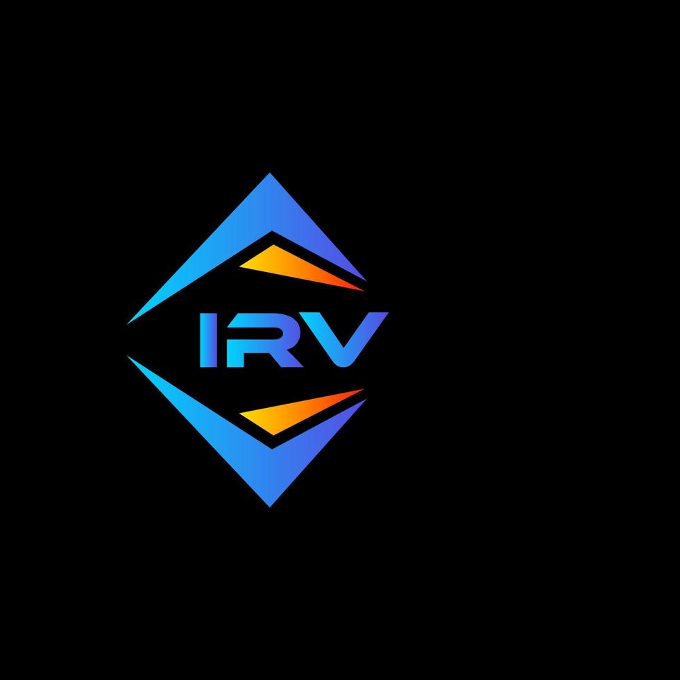 irv abstraktes Technologie-Logo-Design auf weißem Hintergrund. irv kreative Initialen schreiben Logo-Konzept. vektor