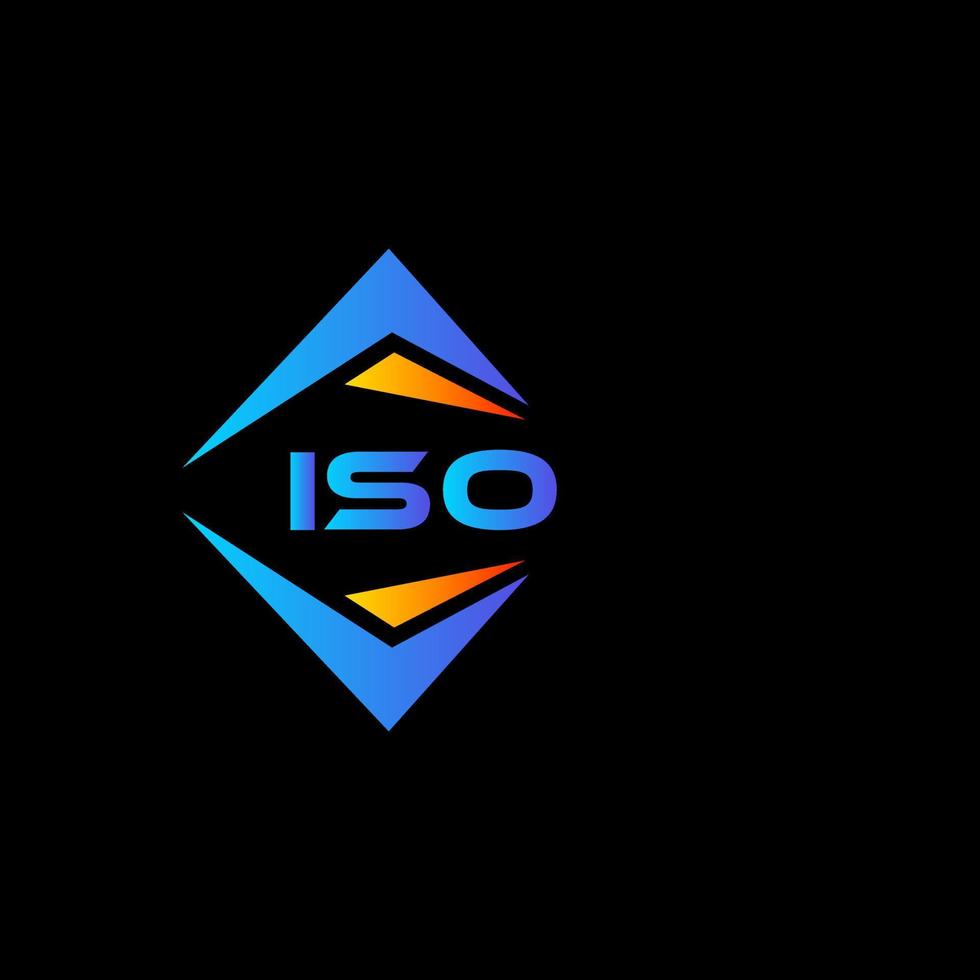 ISO abstraktes Technologie-Logo-Design auf weißem Hintergrund. iso kreative initialen brief logo konzept. vektor