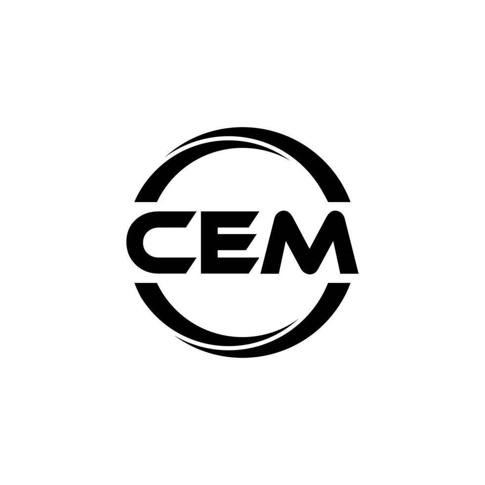 cem brev logotyp design i illustration. vektor logotyp, kalligrafi mönster för logotyp, affisch, inbjudan, etc.