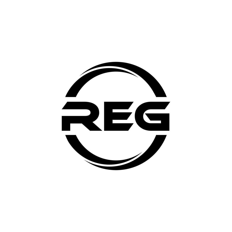 reg-Brief-Logo-Design in Abbildung. Vektorlogo, Kalligrafie-Designs für Logo, Poster, Einladung usw. vektor