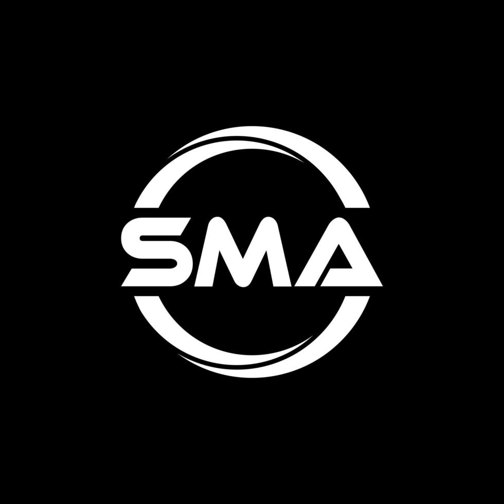 SMA-Brief-Logo-Design in Abbildung. Vektorlogo, Kalligrafie-Designs für Logo, Poster, Einladung usw. vektor