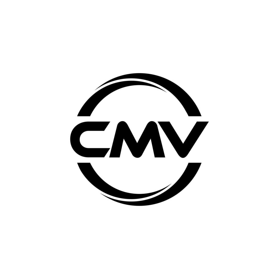 cmv brev logotyp design i illustration. vektor logotyp, kalligrafi mönster för logotyp, affisch, inbjudan, etc.