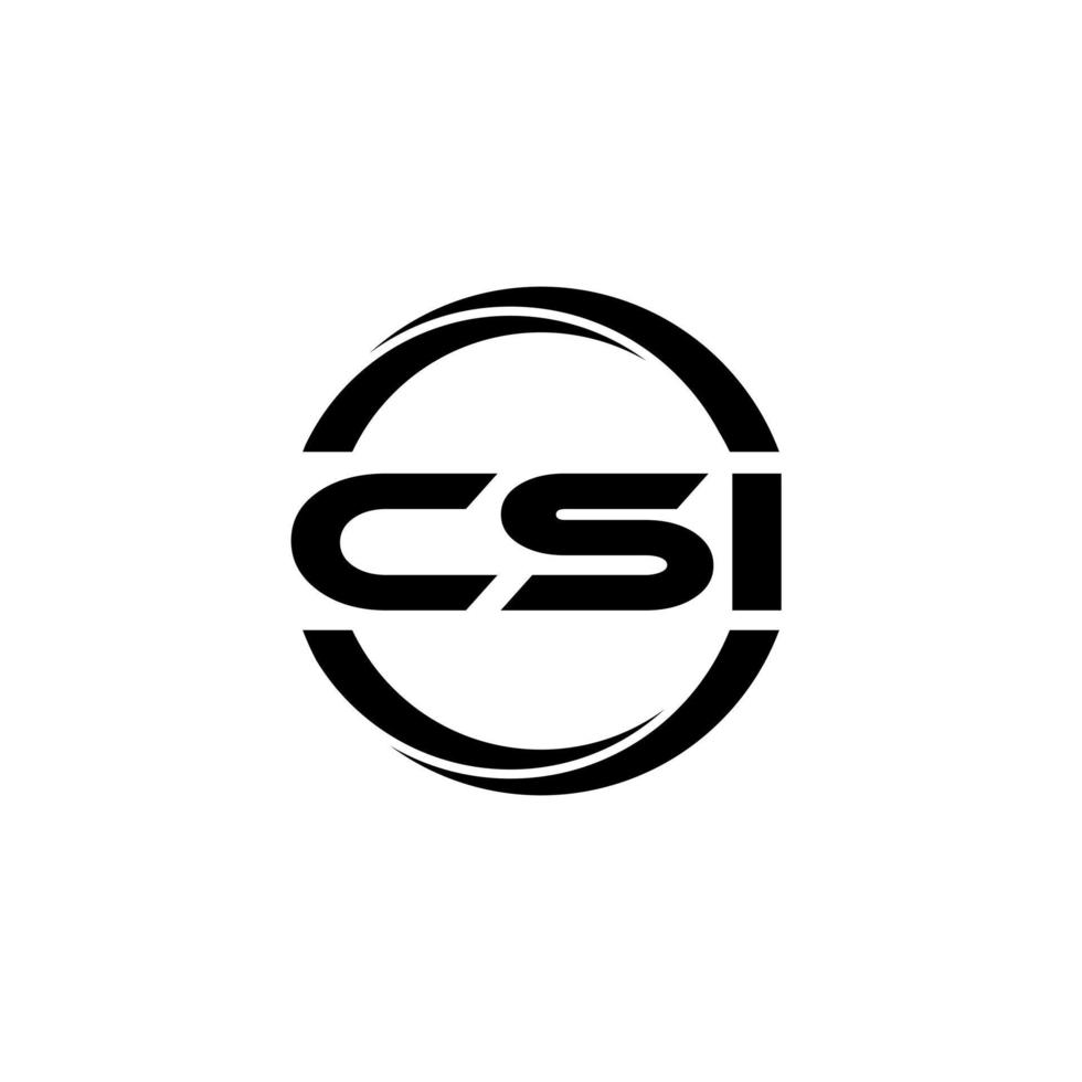 csi-brief-logo-design in der illustration. Vektorlogo, Kalligrafie-Designs für Logo, Poster, Einladung usw. vektor